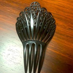VTG Black Lucite Mourning Comb
